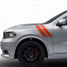 Kit de décalcomanies en vinyle à double bandes 345 pour ailes avant Dodge Durango 2011+_4