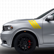 Kit d'autocollants vinyles triple rayures pour garde-boue avant Dodge Durango 2011+_5