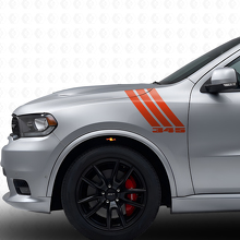 Kit d'autocollants en vinyle pour aile avant 345 Triple Stripes pour Dodge Durango 2011+_4