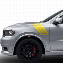 Kit d'autocollants en vinyle pour aile avant 345 Triple Stripes pour Dodge Durango 2011+_5