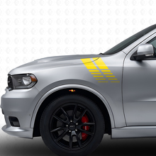 Kit de décalcomanies en vinyle avec bandes stroboscopiques doubles pour garde-boue avant Dodge Durango 2011+_5