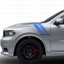 Kit d'autocollants vinyle à bandes stroboscopiques 345 pour ailes avant Dodge Durango 2011+_2
