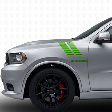 Kit de décalcomanies en vinyle de bandes stroboscopiques personnalisées pour aile avant Dodge Durango 2011+_3