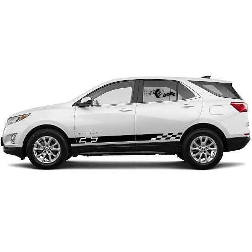 Kit de décalcomanies en vinyle bandes latérales style course pour Chevrolet Equinox 2021