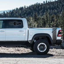 Kit d'autocollants en vinyle bandes latérales arrière Hemi Rebel pour Dodge Ram Rebel 2021+_2
