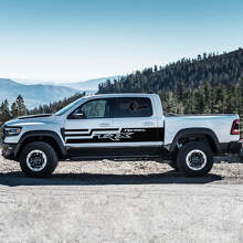 Set d’autocollants vinyle rayures latérales style TRX pour Dodge Ram Rebel 2021+_2