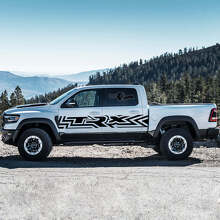 Set d’autocollants vinyle rayures latérales style TRX pour Dodge Ram Rebel 2021+_4