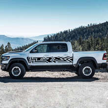 Ensemble d'autocollants vinyle bande latérale style Rebel pour Dodge Ram Rebel 2021+_4