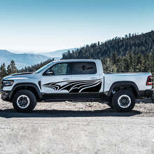 Kit de décalques vinyle latéraux Tribal Style Flames pour Dodge Ram Rebel TRX 2021+_2