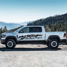 Kit de décalques vinyle latéraux Tribal Style Flames pour Dodge Ram Rebel TRX 2021+_3