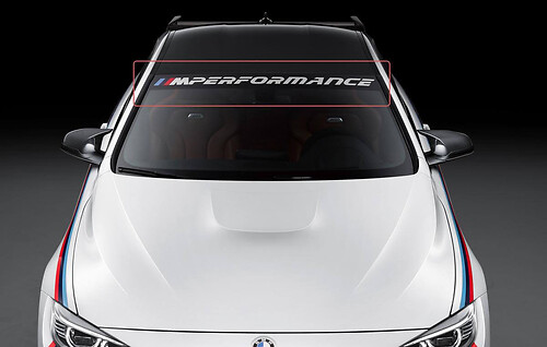 BMW m performance nouveaux autocollants de décalcomanies en vinyle de bannière de pare-brise
