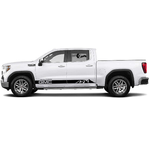 Kit de décalcomanies en vinyle bandes latérales style montagne pour GMC Sierra