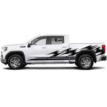 Kit d'autocollants latéraux à bandes abstraites pour GMC Sierra_2