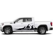 Grand Autocollant Vinyle Latéral Montagnes pour GMC Sierra_2