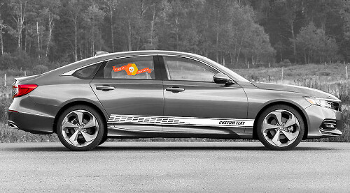 Kit de décalcomanies vinyle de bandes latérales de course personnalisées pour Honda Accord_1