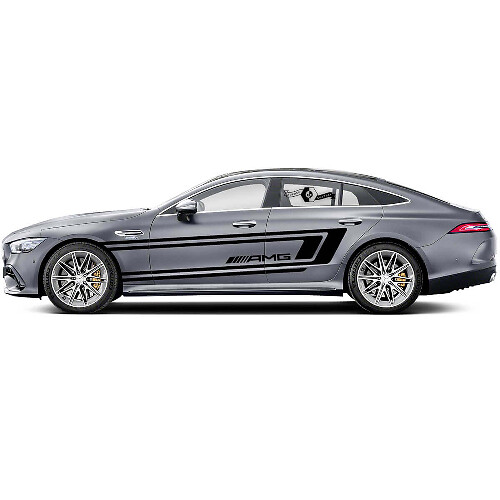 Kit de décalques vinyles à bandes doubles style AMG pour Mercedes Benz AMG GT3