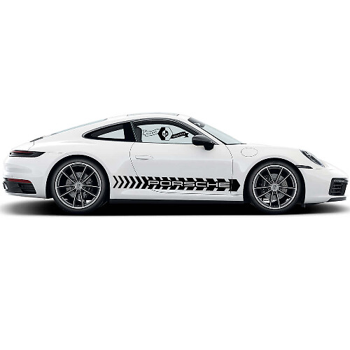 Kit d'autocollants vinyle bandes latérales avec lettrage Porsche pour Porsche Carrera 911_1