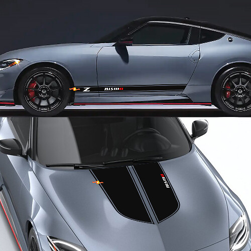 Kit de décalcomanies en vinyle pour capot et bandes latérales Nismo Outline pour Nissan Z Nismo 2024