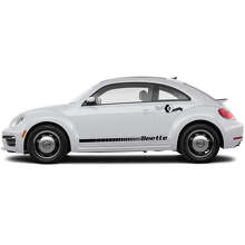 Kit d'autocollants vinyles bande latérale de porte de marque pour Volkswagen Beetle_2