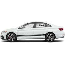Kit d'autocollants bandes latérales de marque en vinyle pour Volkswagen Jetta_5