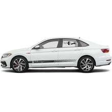 Ensemble d'autocollants en vinyle de bandes latérales de course de marque pour Volkswagen Jetta_3