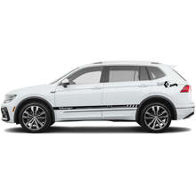 Ensemble de décalcomanies en vinyle avec lettrage VW & Tiguan pour les bandes latérales pour Volkswagen Tiguan_3