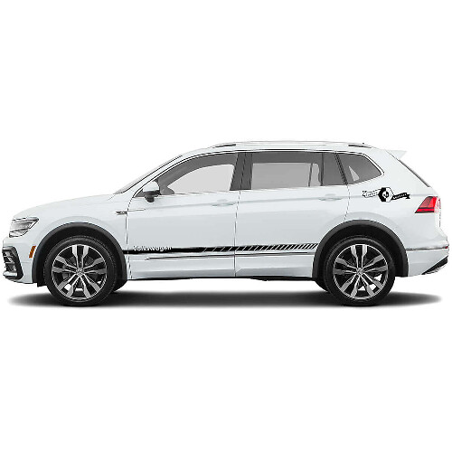 Kit de décalcomanies en vinyle lettrées pour bandes latérales Volkswagen Tiguan_1
