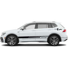 Kit d'autocollants vinyle bandes latérales style rallye pour Volkswagen Tiguan_3