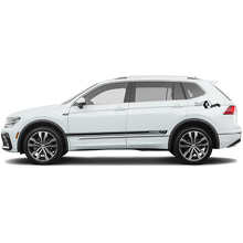 Ensemble d’autocollants vinyle bandes latérales style course pour Volkswagen Tiguan_2