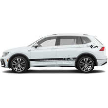 Ensemble d’autocollants vinyle bandes latérales style course pour Volkswagen Tiguan_3