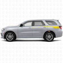 Jeu de décalcomanies en vinyle de bandes latérales arrière personnalisées effilées pour Dodge Durango 2011+_5