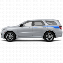 Kit de décalcomanies en vinyle avec bandes latérales à texte personnalisé et contour effilé pour Dodge Durango 2011+_2