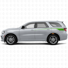Kit de décalcomanies en vinyle avec bandes latérales à texte personnalisé et contour effilé pour Dodge Durango 2011+_3