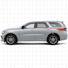 Kit de décalcomanies en vinyle avec bandes latérales à texte personnalisé et contour effilé pour Dodge Durango 2011+_4