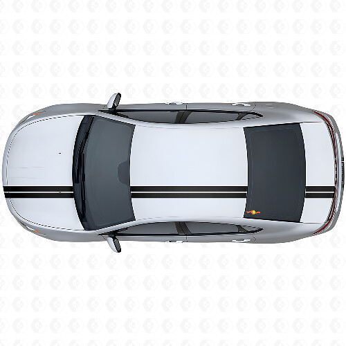 Kit d'autocollants vinyle à doubles bandes supérieures pour Dodge Dart 2013+
