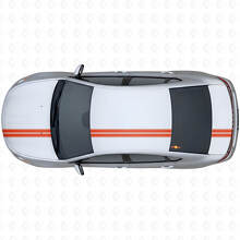 Kit d'autocollants vinyle à doubles bandes en contour pour le dessus pour Dodge Dart 2013+_4