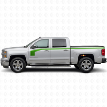 Kit de décalcomanies latérales en vinyle avec contour supérieur style crosse de hockey pour Chevy Silverado 1500 2014+_3