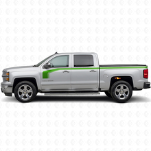 Kit de décalques latéraux en vinyle style crosse de hockey avec contour inférieur pour Chevy Silverado 1500 2014+_3