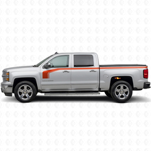 Kit de décalques latéraux en vinyle style crosse de hockey avec contour inférieur pour Chevy Silverado 1500 2014+_4