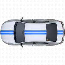 Kit de décalcomanies en vinyle avec bandes centrales doubles en contour pour la partie supérieure côté pour Dodge Dart 2013+_2