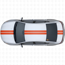 Kit de décalcomanies en vinyle avec bandes centrales doubles en contour pour la partie supérieure côté pour Dodge Dart 2013+_4