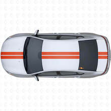 Kit de décalcomanies en vinyle avec bandes centrales doubles en contour pour la partie supérieure côté pour Dodge Dart 2013+_4