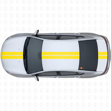 Kit de décalcomanies en vinyle avec bandes centrales doubles en contour pour la partie supérieure côté pour Dodge Dart 2013+_5