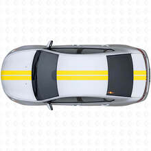Kit de décalcomanies en vinyle avec bandes centrales doubles en contour pour la partie supérieure côté pour Dodge Dart 2013+_5