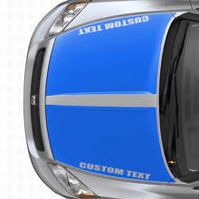 Set d'autocollants vinyle capot à doubles larges bandes personnalisées pour Dodge Caliber 2007+_2