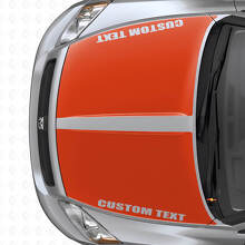 Set d'autocollants vinyle capot à doubles larges bandes personnalisées pour Dodge Caliber 2007+_4