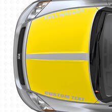 Set d'autocollants vinyle capot à doubles larges bandes personnalisées pour Dodge Caliber 2007+_5