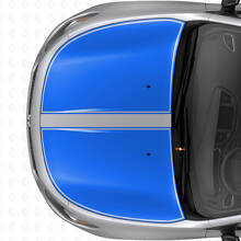 Ensemble d'autocollants en vinyle avec bandes noires en contour double pour capot Dodge Dart 2013+_2