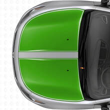 Ensemble d'autocollants en vinyle avec bandes noires en contour double pour capot Dodge Dart 2013+_3
