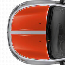 Ensemble d'autocollants en vinyle avec bandes noires en contour double pour capot Dodge Dart 2013+_4